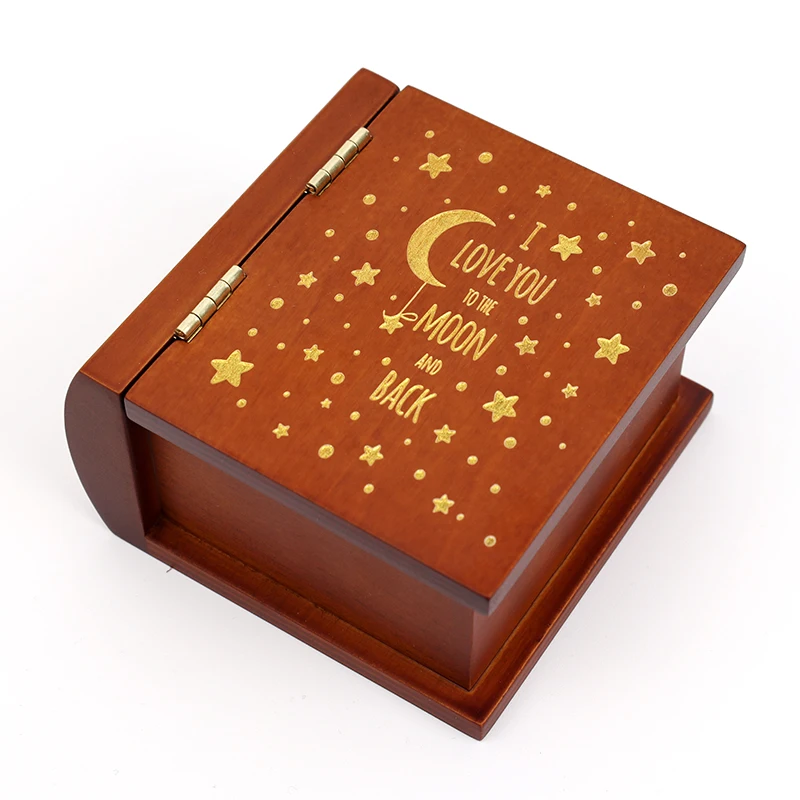 Музыкальная шкатулка SOFTALK FLY me to the moon деревянная книга подарок на день рождения