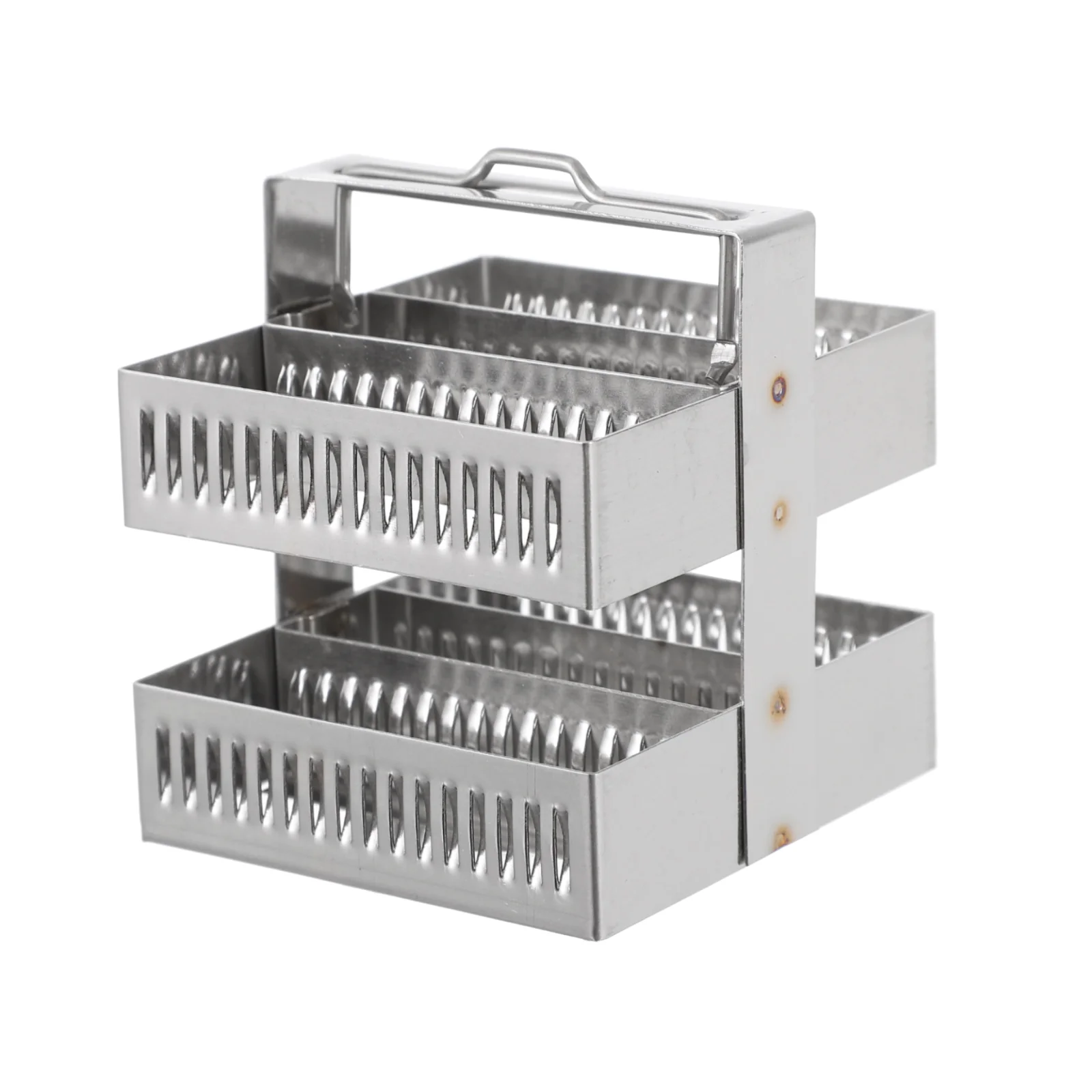 

Dyeing Rack Staining 30 Positions Microscope Slides Holder Stainless Steel Glass
