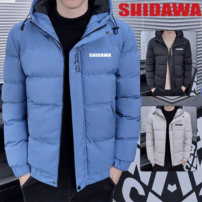 

Зимняя ветрозащитная рыболовная куртка 2023, мужское теплое Стеганое пальто с капюшоном, утепленная куртка с хлопковой подкладкой для активн...