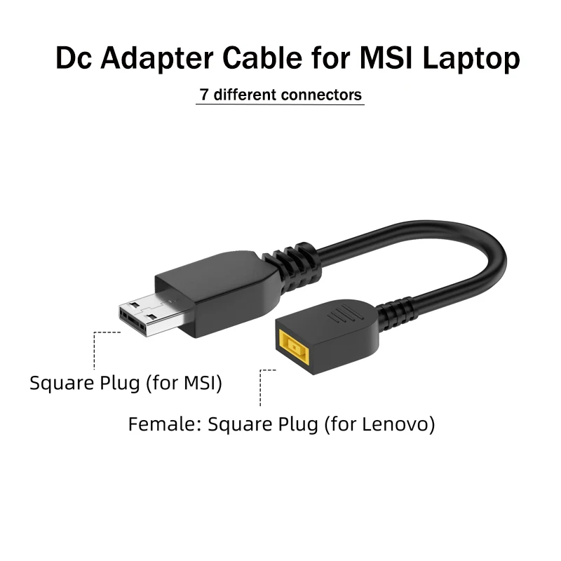 

Dc Adapter Converter Cable for MSI GE76 GE66 Raider GP76 GP66 GT83VR 7.4 x5.0 5.5x2.5mm to 4Holes Connector Cord