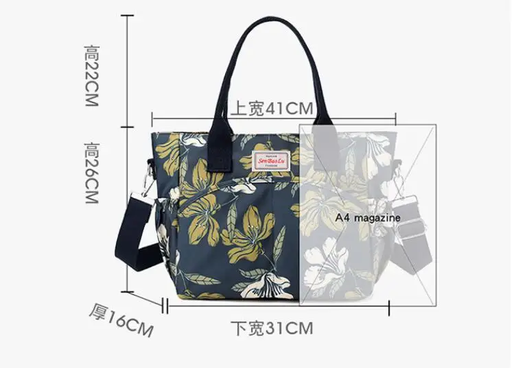 Женская сумка новинка 2023 из ткани Оксфорд для мам ручная нейлоновая через плечо