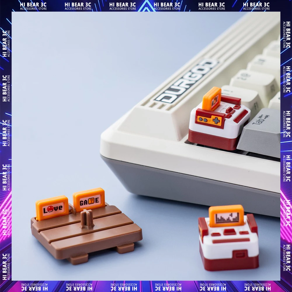 Retro NES Keycaps Light Transmission Creative ABS Keycap Panel Replaceable Content Customize Keycaps For Keyboard Keycaps Set