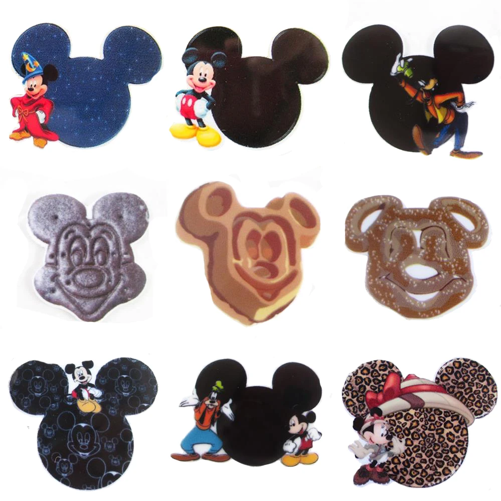 

Disney Mickey Minnie 5pcs/lot Planar Resin Flatback Craft Supplies Cabochon Scrapbook DIY Hair Bow Bag Material Acrylic