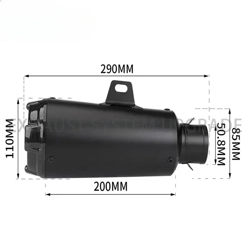 51 мм Универсальный мотоцикл углеродное волокно Sc выхлопной труба для проектора