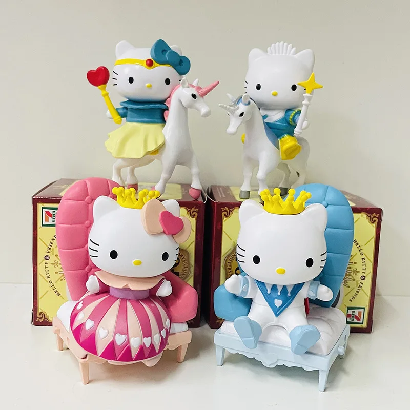 

Sanrio Hello Kitty Figure Kawaii Toy Cartoon Model Figurines Collection Decoration Valentine's Day Exclusive Series Holiday Gif