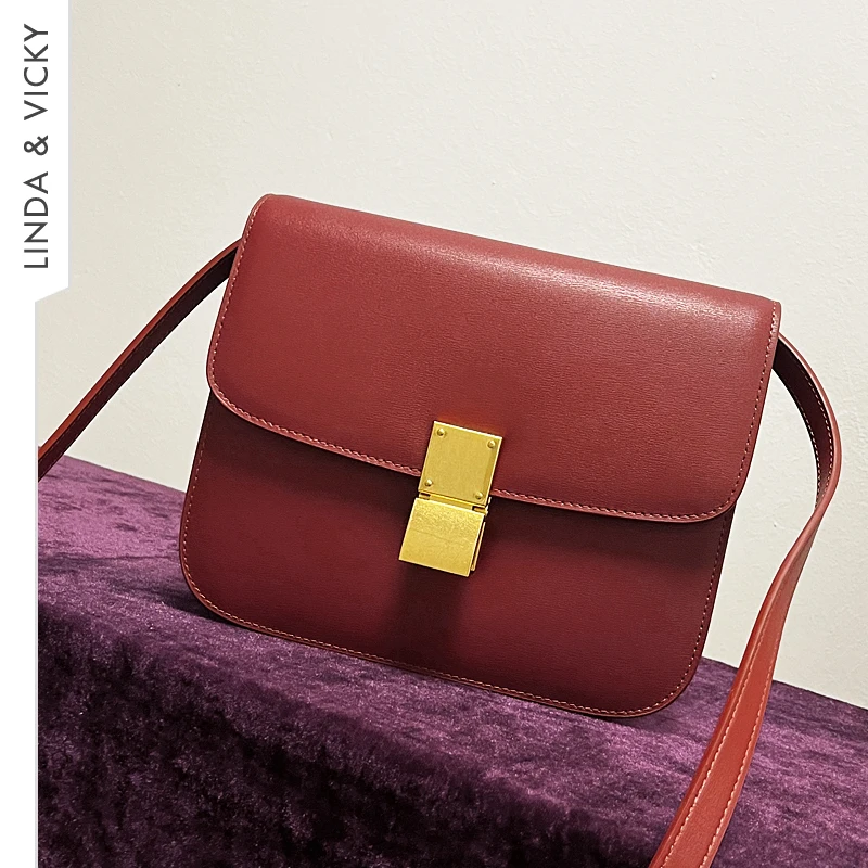 Luxury Designer Handbag French Fashion Classic Genuine Leather Box Shoulder Bag High Quality Women Crossbody Bags Hot Sale 2022