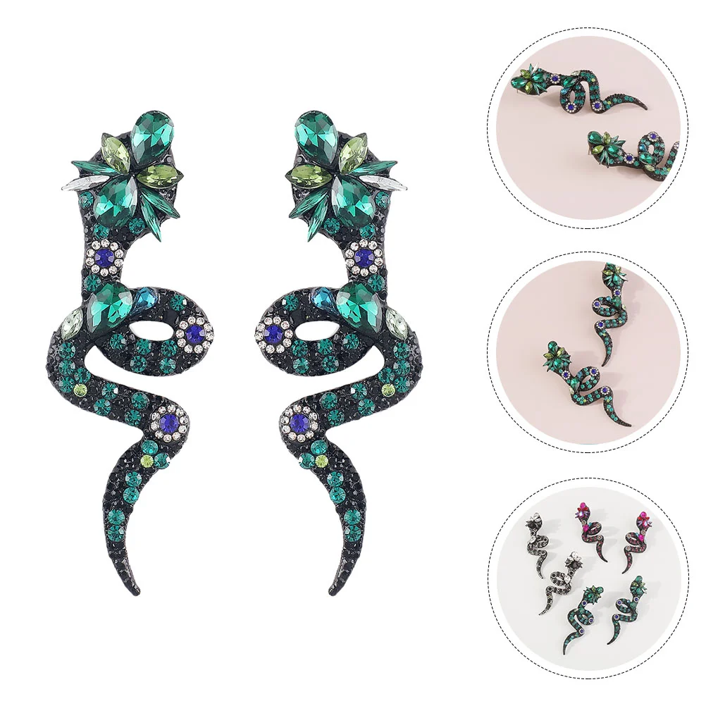 

1 Pair Stud Earrings Womens Earrings Snake Ear Decoration Ear Jewelry for Teen Girls