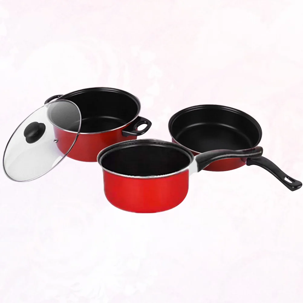 

3 Pcs Non Stick Griddle Pan Kitchen Utensil Earth Tones Cooking Accessories Tool