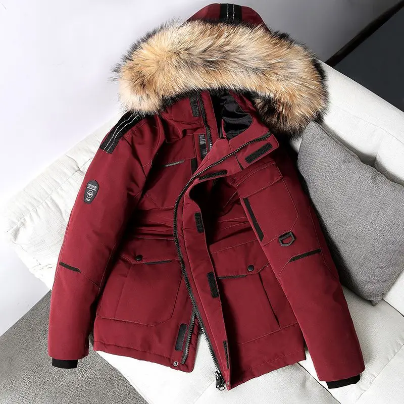 Korean Fashion Parkas Hooded Puffer Jacket Fur Collar Plus Size Super Hot Winter Women Coat Loose Cheap Wholesale Snow Outercoat