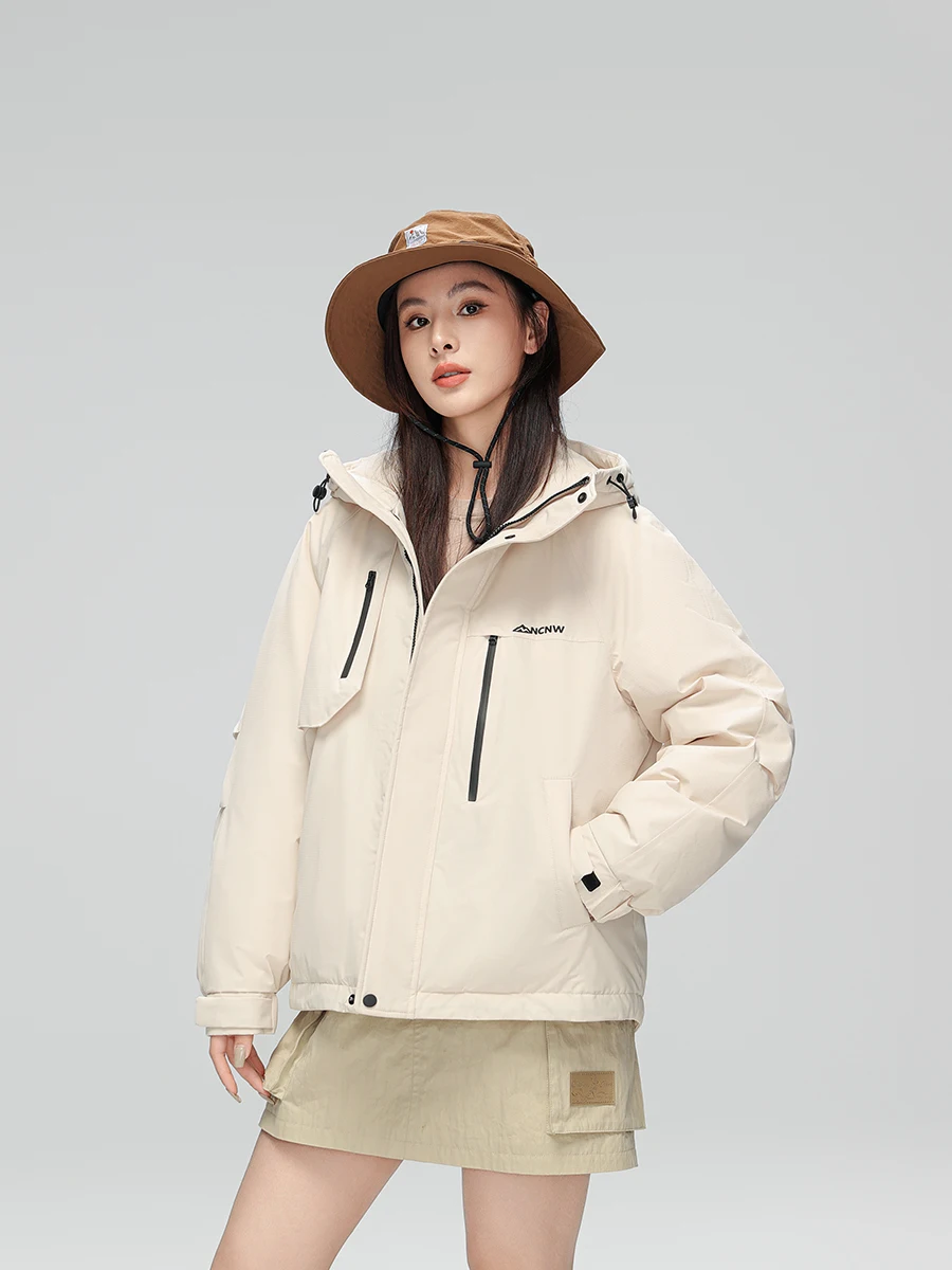 Didiaoshehua COUPLE'S Outdoor Sports Down jacket Lightweight Warm Short Hood Duck down Winter