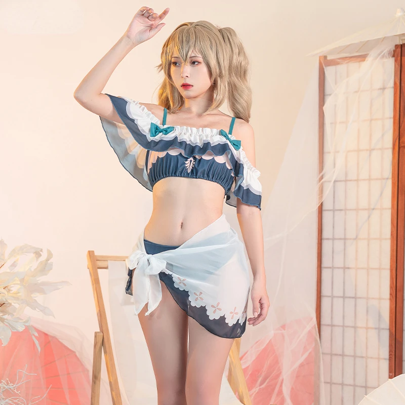 Костюм для косплея Genshin Impact платье Барбары сексуальный купальник костюм бикини