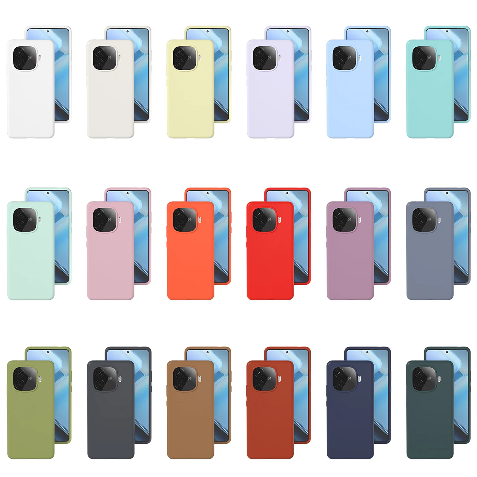 Противоударный мягкий жидкий силикон для iQOO Z9 Turbo Neo 9 Pro 8 7 SE Гладкий защитный