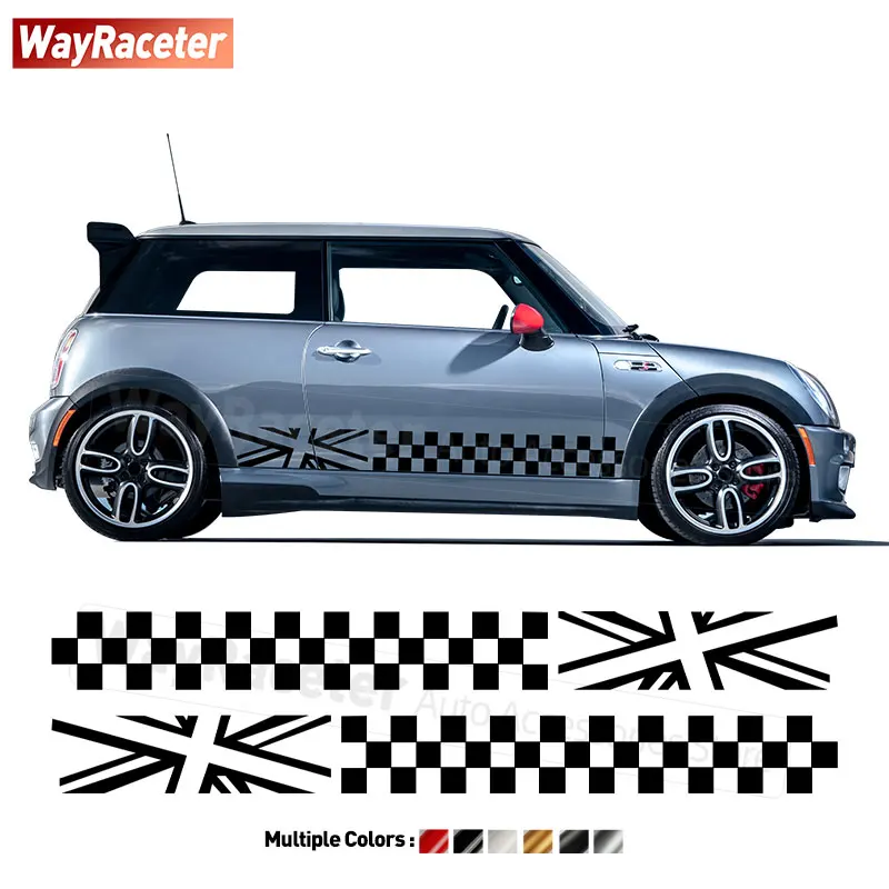 Виниловая наклейка на дверь и боковые гонки Union Jack для MINI Cooper R53 R50 JCW John аксессуары