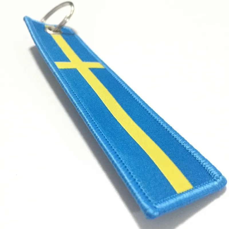 Шведский флаг автомобильная культура брелок Женский логотип для Volvo Saab Koenigsegg