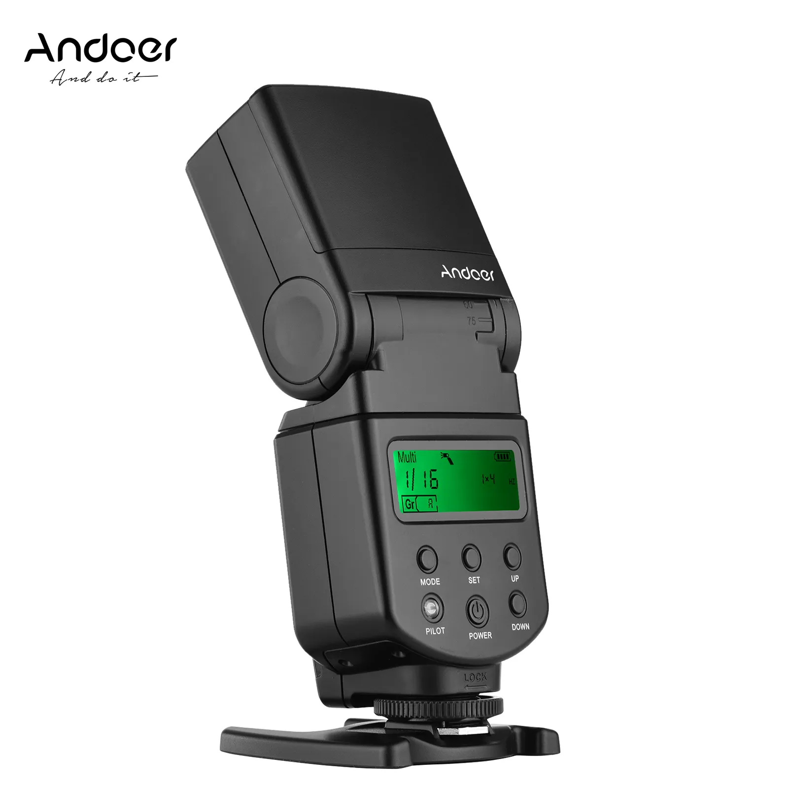 Andoer Flash Speedlite GN40 Adjustable LED Fill Light On-camera Flash With Bracket Replacement for Canon Nikon DSLR Cameras