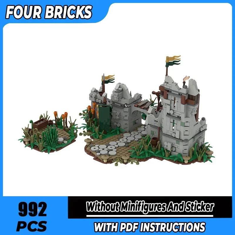 Волшебные кольца сцена из фильма Moc строительные блоки модель лагеря технология