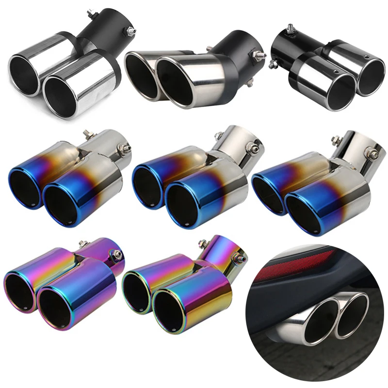 

Universal Car Exhaust Tip Round Stainless Steel Pipe Tail Muffler Tip Pipe Auto Muffler Silencer Car Exhaust Systems Supplies