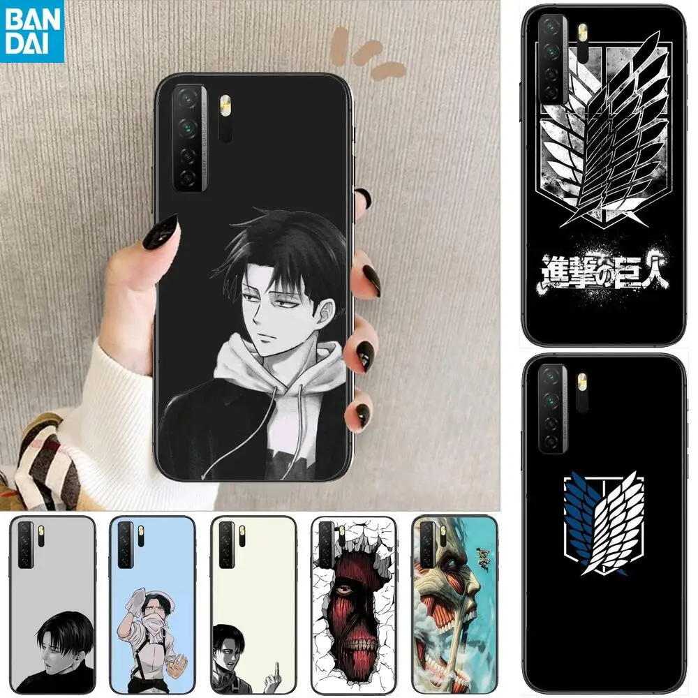 

Attack on Titan Levi Black Soft Cover The Pooh For Huawei Nova 8 7 6 SE 5T 7i 5i 5Z 5 4 4E 3 3i 3E 2i Pro Phone Case cases