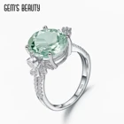 Красота драгоценного камня 10x12 мм, Натуральная Зеленая фотосессия, серебряные роскошные кольца с ореолом для женщин, Изящные Ювелирные изделия