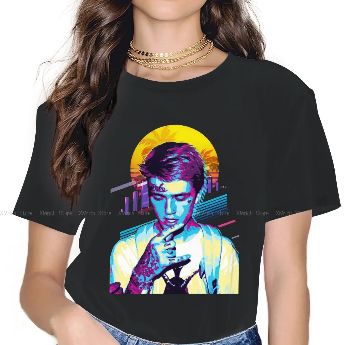 Funny Art Design T-Shirts Women O Neck Cotton T Shirt Lil Peep Hellboy Short Sleeve Tee Shirt Gift Idea Clothes