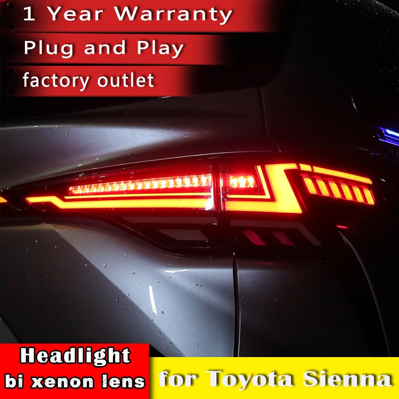 

Car LED through Tail Light For toyota Sienna 2022 Rear through truck Taillights Signal Reversing Parking Lights cross lamp