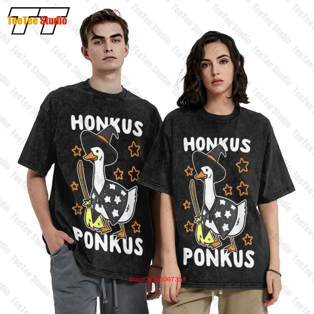 Фото Винтажная футболка большого размера Witches Duck Cute Honkus Ponkus Halloween Star NHEL №2