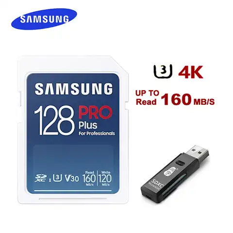 Samsung Evo Pro Plus SD-карта, 128 ГБ, 256 ГБ, 512 ГБ
