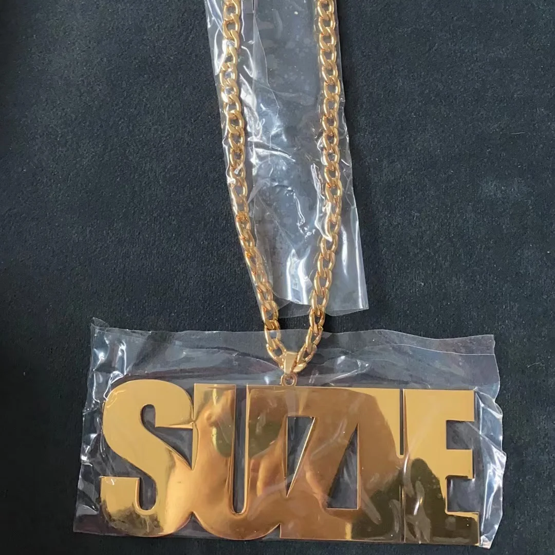 Customized Name Necklace For Men Women Personalized Big Initial Letter Nameplate Pendant Cuban Chain Necklaces Handmade Gifts