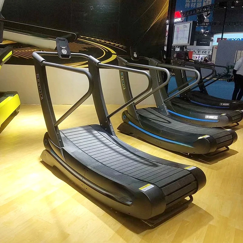 

Cardio Machine Air Running Machine Gym Fitness Self-generated Non-motorized Curved Treadmill