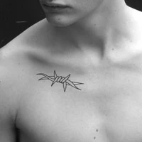 waterproof temporary tattoo sticker black wire knot design fake tattoos flash tatoo arm hand chest neck body art for women men