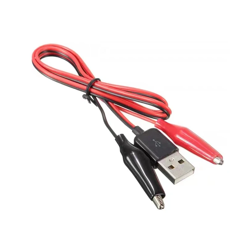 

Crocodile Wire Alligator Clips Male Female to USB Test Detector Voltage Meter Capacity Power Monitor 50cm