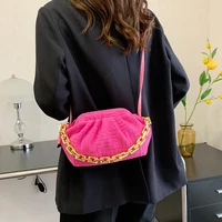 designer thick chains shoulder crossbody bag towel cloud bag pouch women handbags small dumpling bags for women sling bags 2022