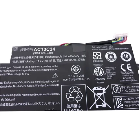 LMDTK новый аккумулятор для ноутбука Acer Aspire V5-122P 132 E3-111 112 ES1-111M MS237 KT.00303.005 AC13C34
