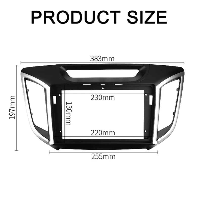 9-дюймовая 2 Din Автомобильная стереомагнитола Fascia Dash Adapter рамка для 2014 + Hyundai IX25/ CRETA -