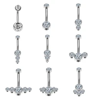 septum clicker piercing industrial titanium hinge segment zircon labret helix belly button rings g23 spiral daith body jewelry