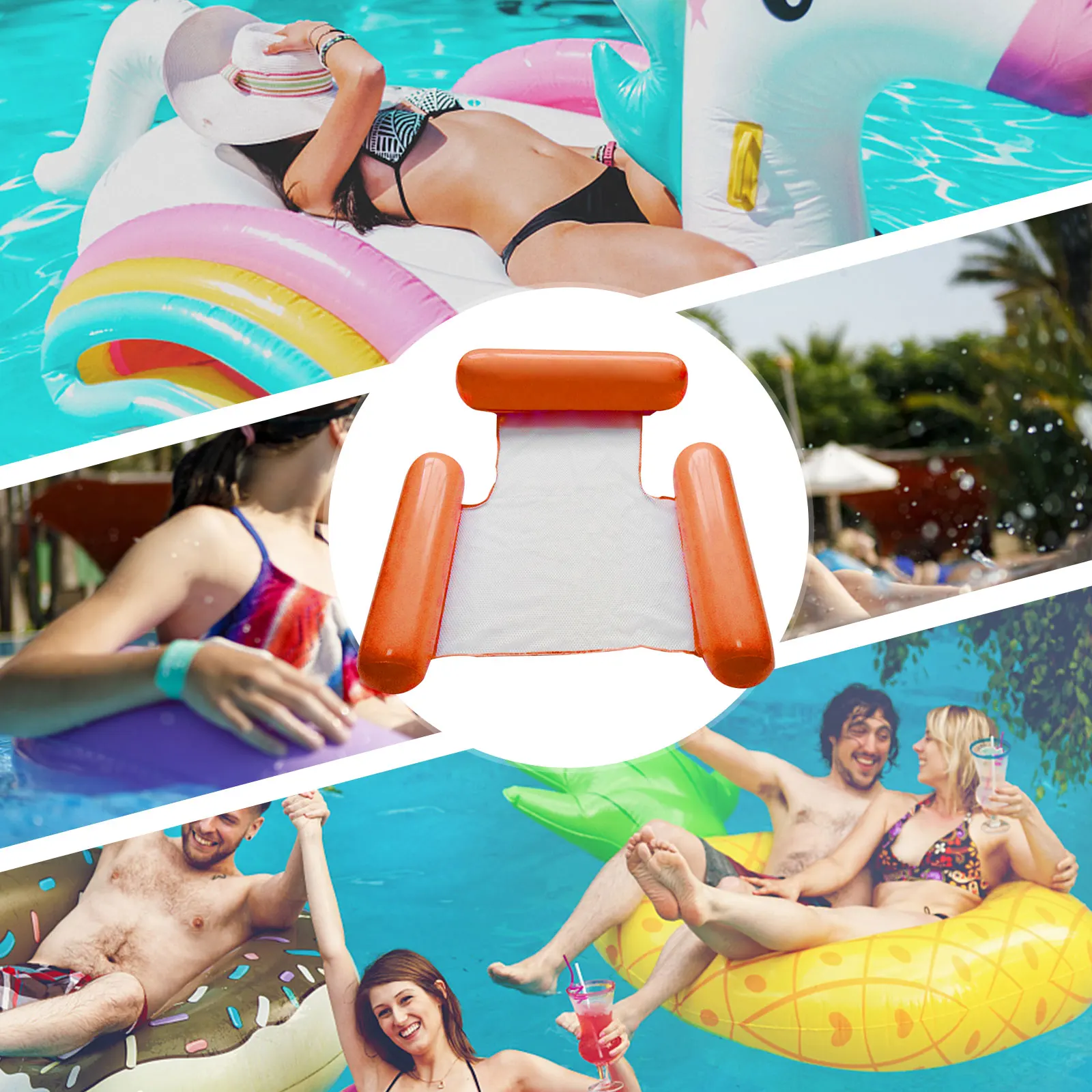 Плавающий водный гамак шезлонг плавающие игрушки надувное кресло воздушные