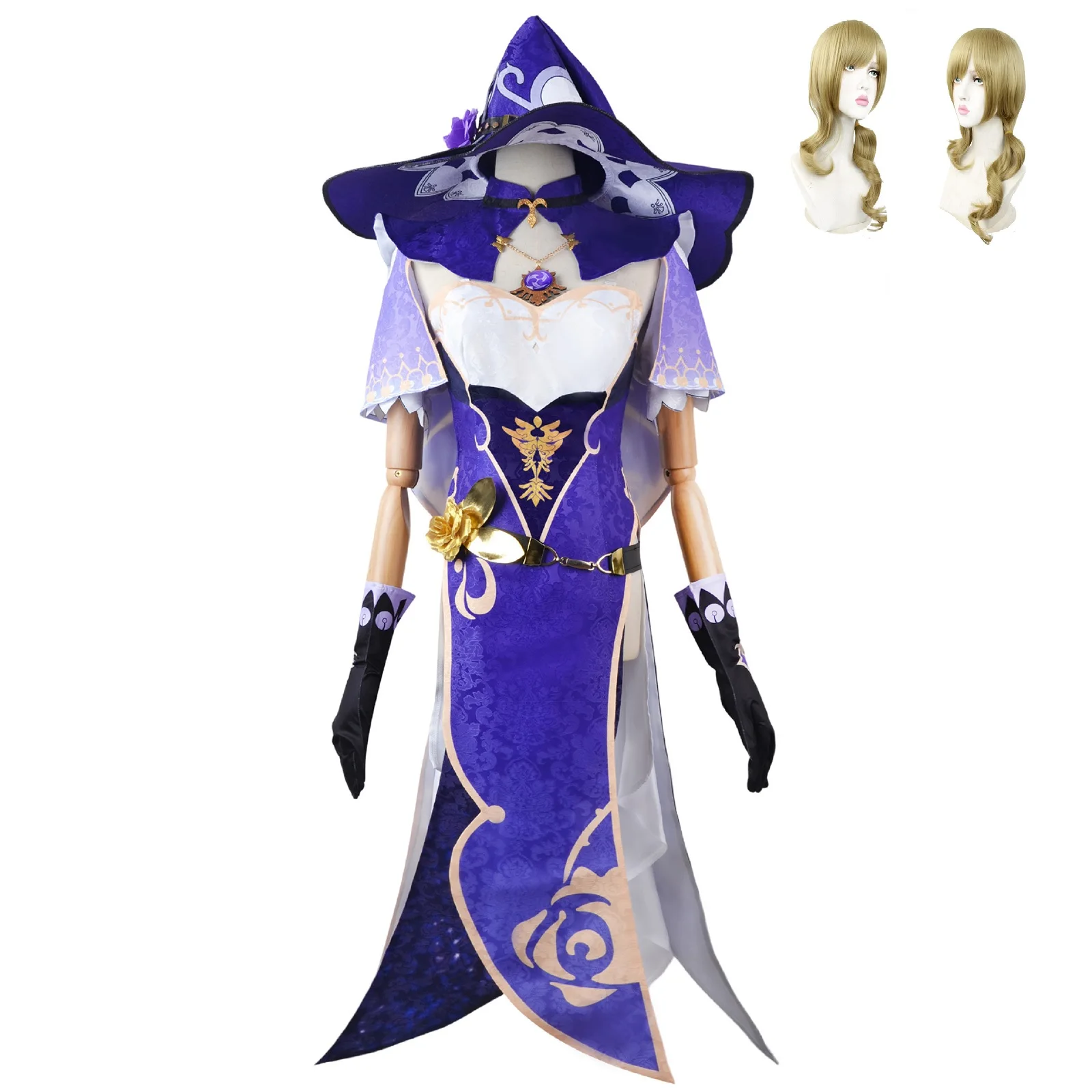 

Game Genshin Impact Swimwear Lisa Cosplay Costume Rose Witch Cos Uniform Suit Wig Halloween Carnival Clothing Women Lovely