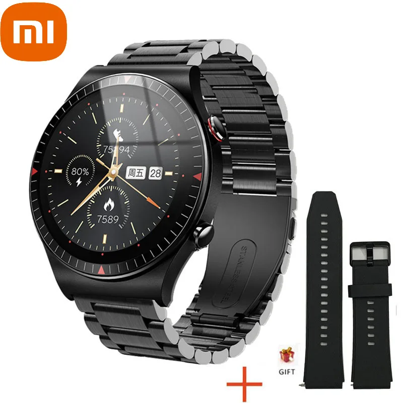 

XIAOMI Men Smart Watch TWS Heart Rate Blood Pressure Local Music Sports Fitness Luxury Watch Bluetooth Call Smartwatch Recording