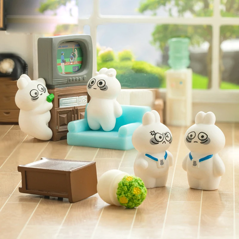 1 шт. мини-креативный мультяшный маленький кролик миниатюрная статуя милые смолы