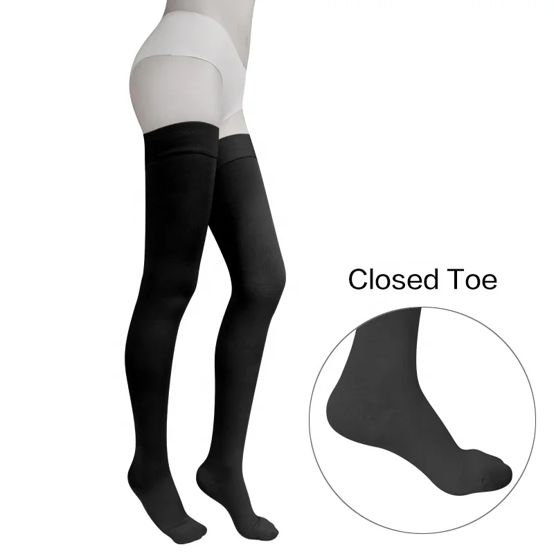 

34-46mmHg Thigh High Medical Closed Toe Compression Stockings Women Men Class 3 Pressure Varicose Veins Socks Leg Brace Shaping