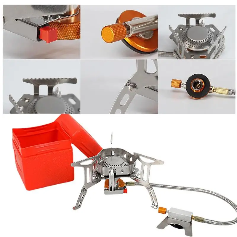 

Портативная горелка для печи с адаптером для канистры для топлива, горелка для кемпинга 3500 Вт для кемпинга на открытом воздухе, пешего туризма, приготовления пищи (без воздушного бака)