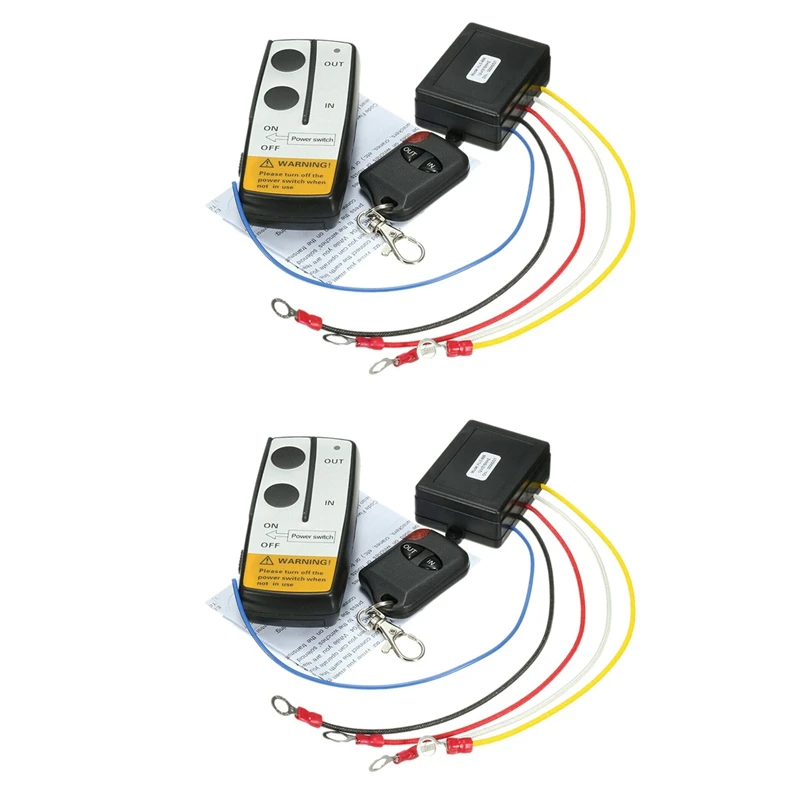 Беспроводная лебедка с пультом дистанционного управления, 2x12 В, 315 МГц, 50 футов/15 м, комплект контроллеров для Jeep ATV US Беспроводная лебедка с пультом дистанционного управления, 2x12 В, 315 МГц, 50 футов/15 м, комплект контроллеров для Jeep ATV US