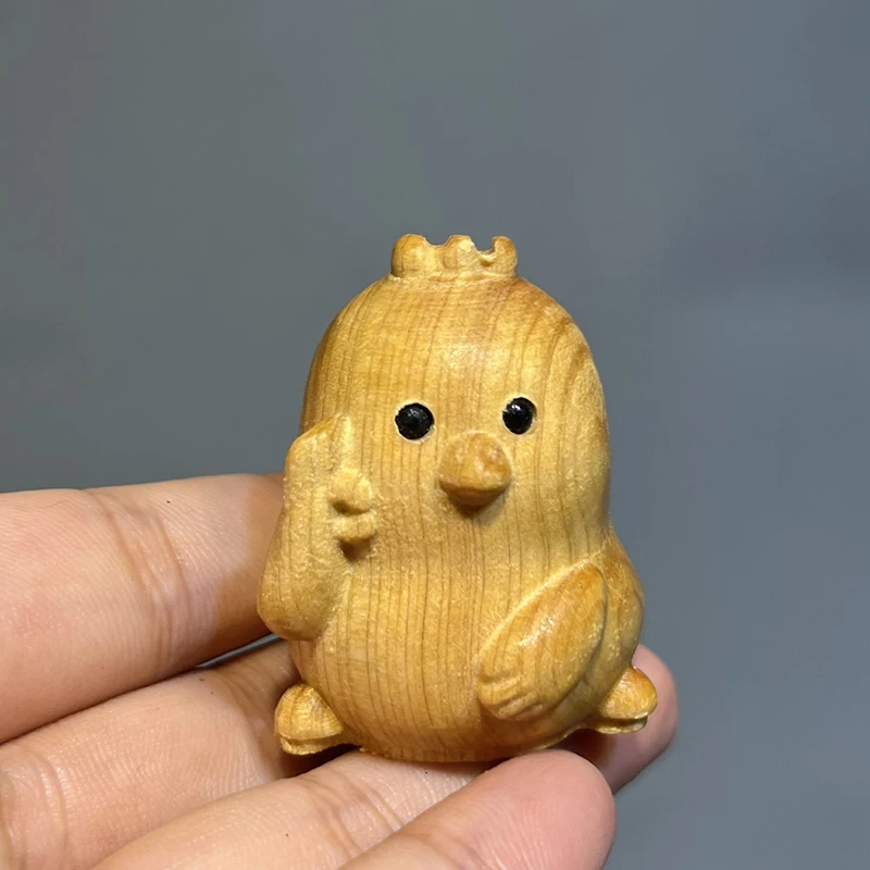 Маленькие статуи животных деревянная ручная резьба древесина Милая