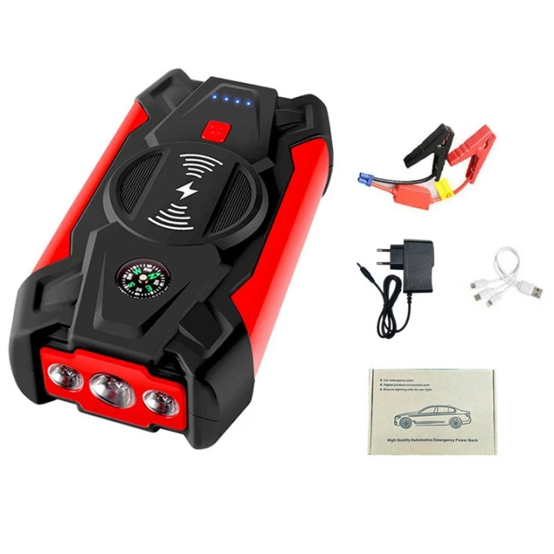 

39800MAh Car Jump Starter Power Bank Portable Car Battery Booster Charger 12V Auto Emergency Start-Up Lighting EU Plug