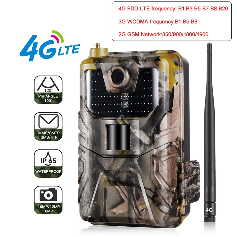 

Охотничья видеосъемка в реальном времени 4G Mms, Sms, беспроводное приложение с подзарядкой, 36 МП, облачная служба, ИК-Обнаружение ночного видения