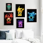 Постеры и принты из аниме Покемон живопись на холсте, мультфильмы Games, художественные принты, фрески, картины для детской комнаты, домашний Настенный декор, детские подарки