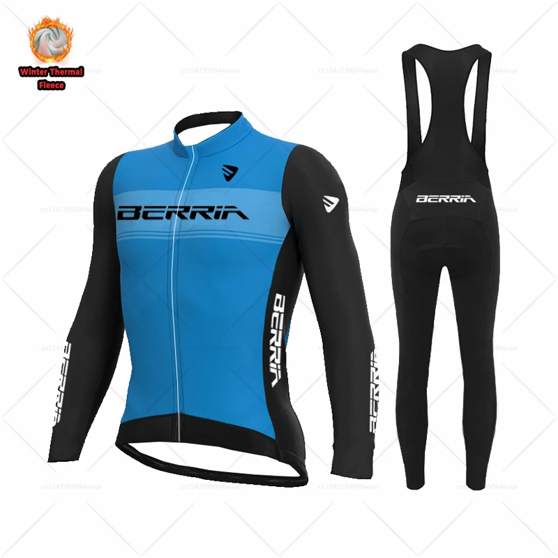 

2022 зимняя велосипедная Джерси BERRIA комплект мужской термальный флис Велоспорт одежда с длинным рукавом Дорожный велосипед рубашка Ropa ciclismo ...