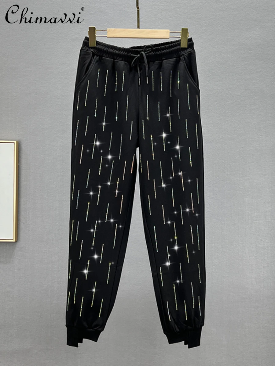 

Новинка Осень 2022, Модные женские свободные повседневные брюки с высокой талией, стройнящие, Элегантные Простые шаровары