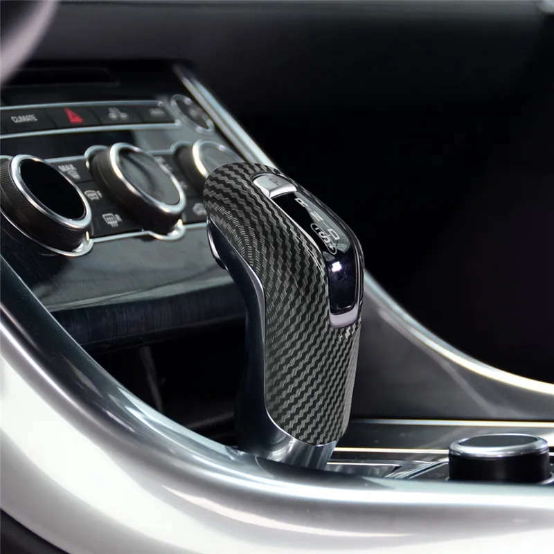 

Carbon Fiber Car Interior Accessories ABS Plastic Gear Shift Knob Head Cover Case For Land Rover Range Rover Sports Jaguars XEL