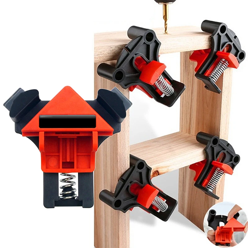 1pcs Carpentry Tools Wooden Corner Clamp for Woodworking Triangle Clamps Sergeant Furniture Fixing 60/90/120 Degrees Spring Clip